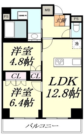 ロイジェントさいたま新都心の物件間取画像